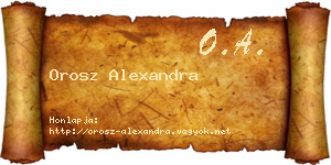 Orosz Alexandra névjegykártya