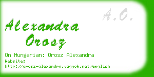 alexandra orosz business card